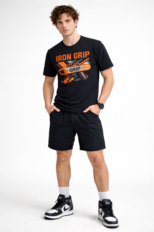 Iron Grip Black T-shirt Adult